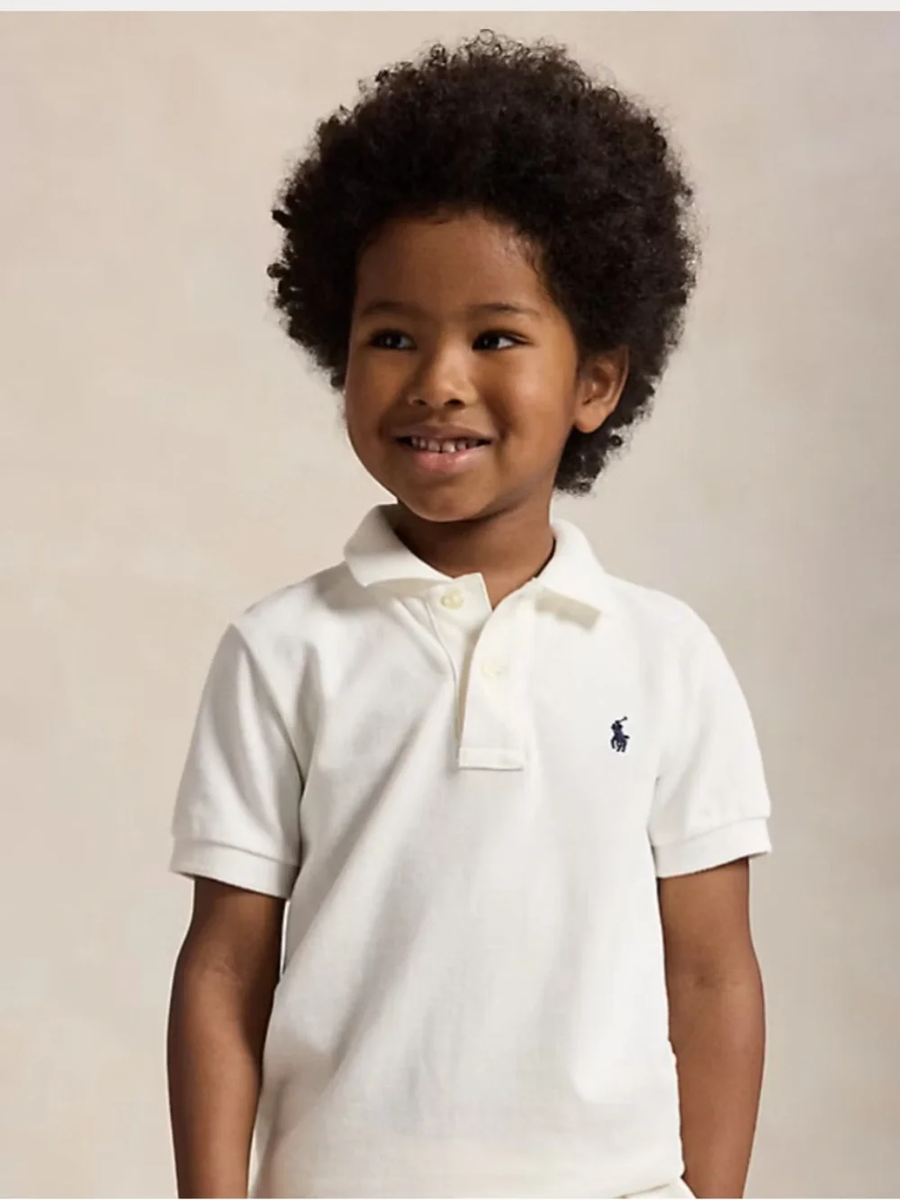 Ralph Lauren White Polo Shirt with Blue Stripe Embroidered Pony’s Shorts Set